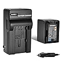 DSTE BP-727 Fully Decoded Battery + DC131 Travel and Car Charger Adapter Compatible with Canon CG-700 Vixia HF R80 R82 R800 HF R30 R32 R60 R62 R72