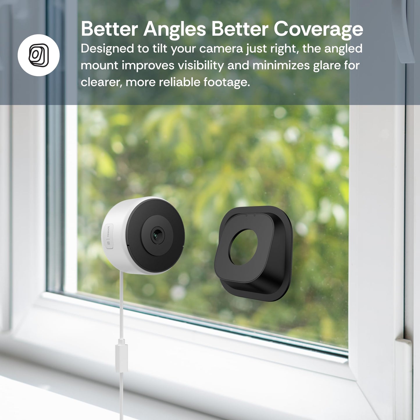 Luna 3MP 2K Window Camera, 2.4GHz & 5GHz WiFi6 Indoor Cameras for Home Security Outdoor, Smart AI Descriptive Motion Alert, Color Night Vision