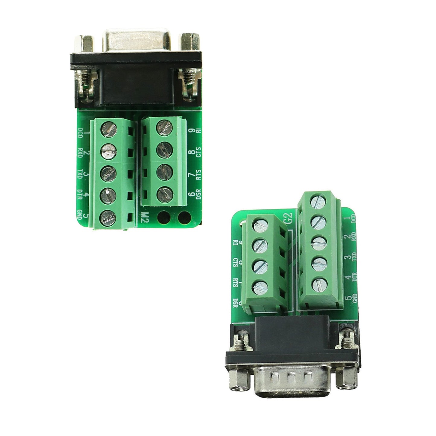 Twinklebay DB9 Breakout Connector RS232 Serial 9 Pin Connector Db9 Terminal (Male x 1, Female x 1)