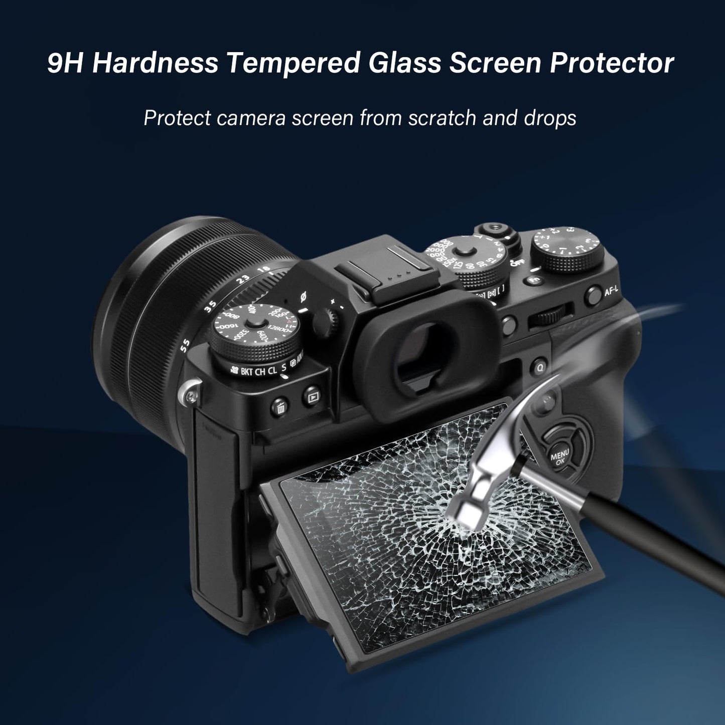 kinokoo Screen Protector for Leica Q Camera, 0.25mm 9H Hardness Tempered Glass Film Crystal Clear Leica Q Film Bubble-free/Anti-scratch(2 pack)
