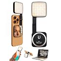 LOUERN Magnetic Dual-Sided Selfie Light Compatible with MagSafe iPhone, 42LEDs per Side, CRI95+ Rechargeable Portable & Foldable Phone Light