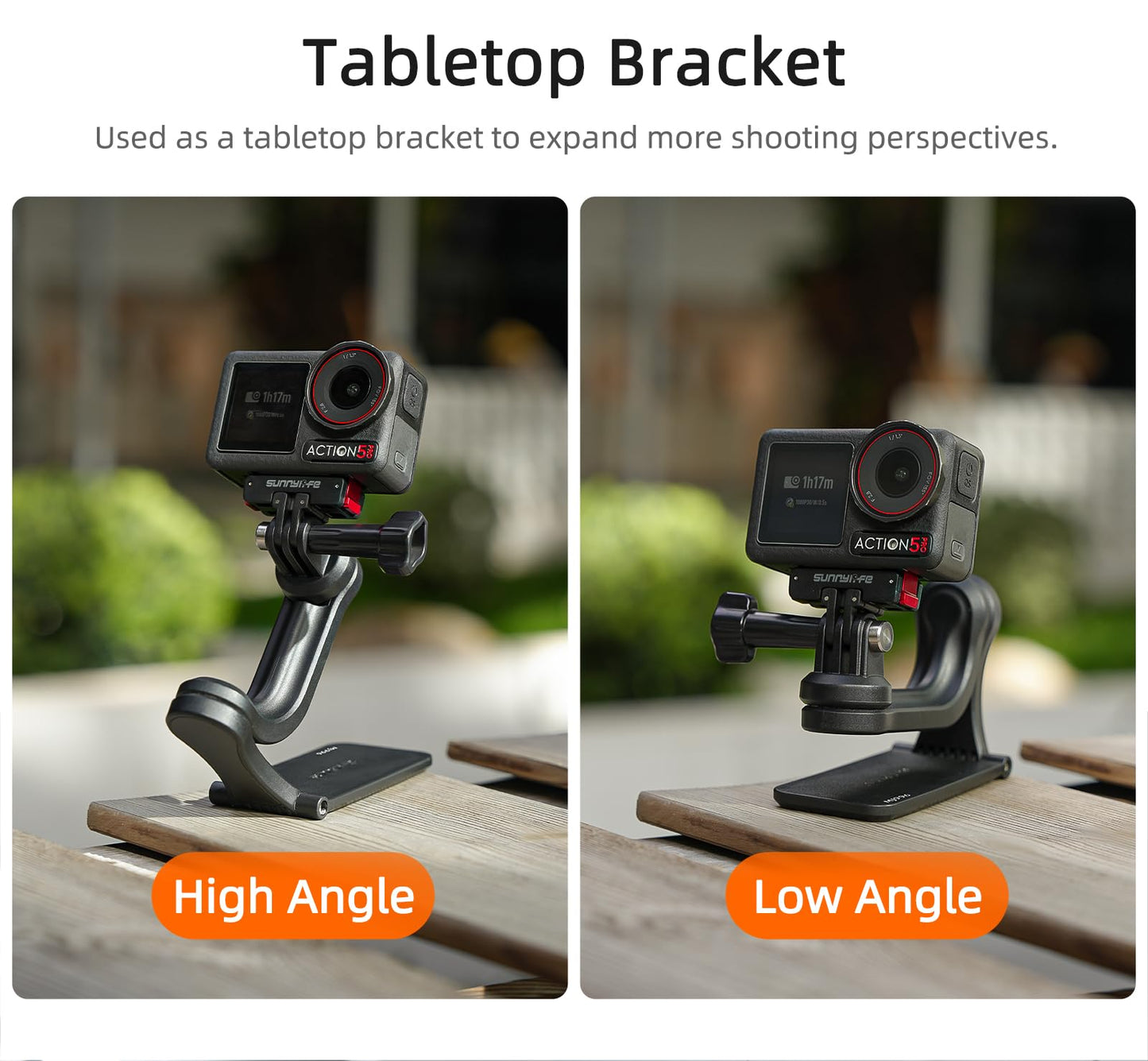 Magnetic Camera Mount for Action Camera, Strong Magnetic Base with 360° Ball Head, Built-in 8 Magnets, Compatible for GoPro Hero, DJI Osmo Action