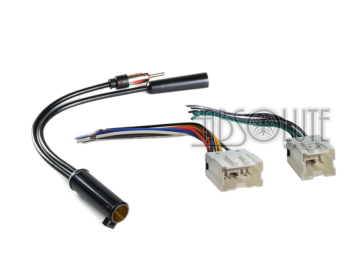 Absolute USA ABS95-7404S Fits Nissan Maxima 2004-2006 Double DIN Stereo Harness Radio Install Dash Kit Package