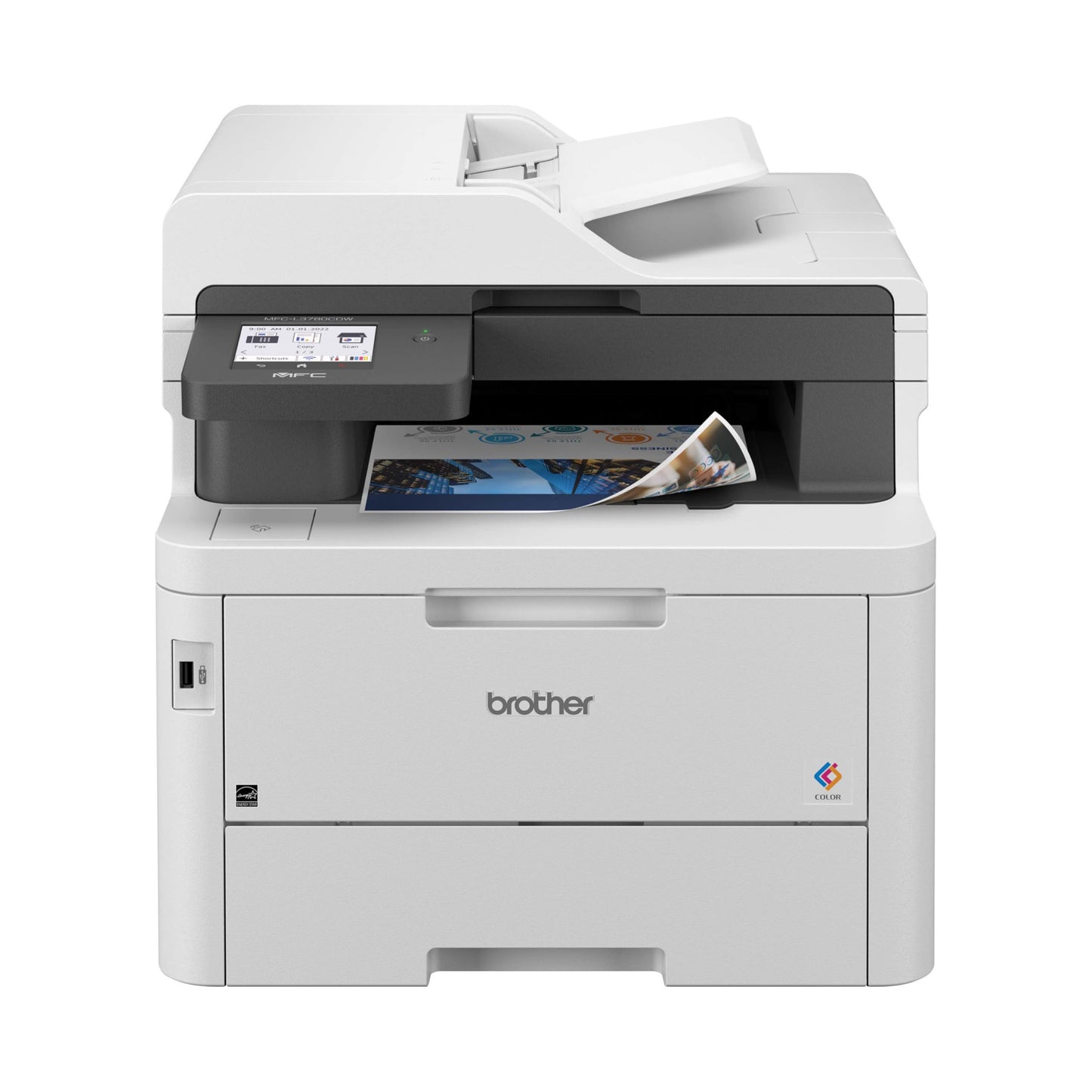 Brother MFCL3780CDW Wireless Digital Color All-in-One Laser Printer, Single Pass Duplex Copy & Scan | Includes 2 Month Refresh Subscription Trial ¹
