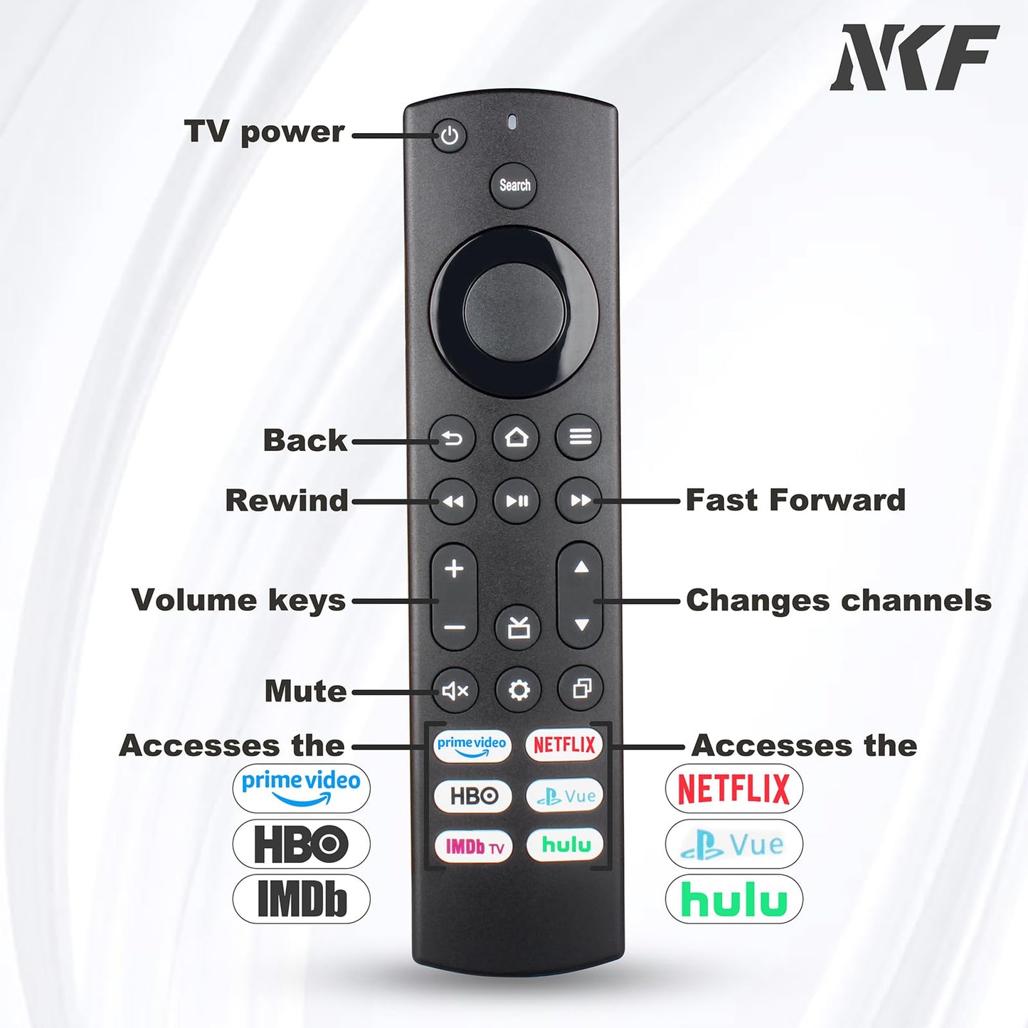 NS-RCFNA-21 Remote Control for Insignia TV Remote Replacement NS-24DF310NA19 NS-32DF310NA19 NS-39DF510NA19 NS-50DF710NA21 NS-55DF710NA21 Edision TV