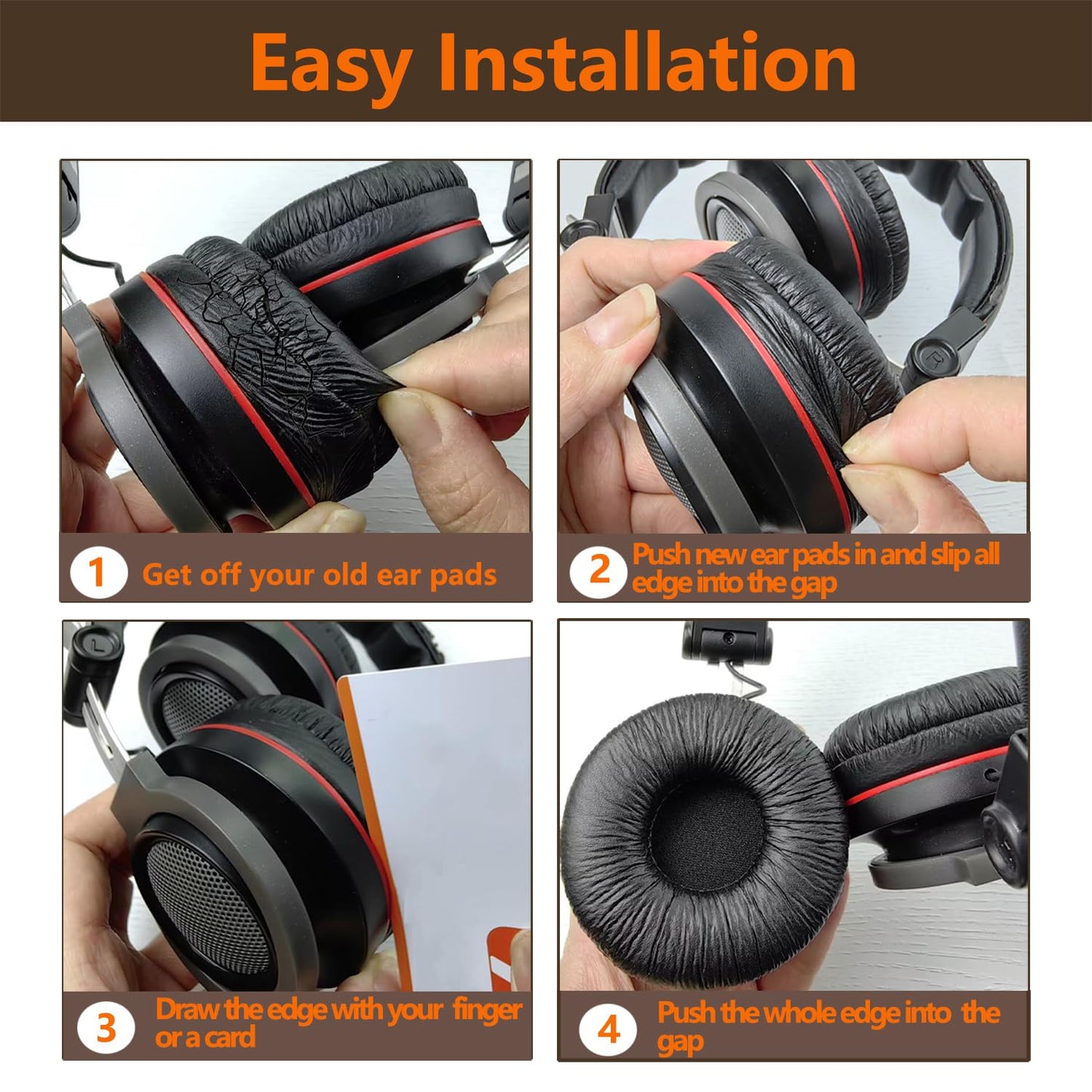 Ear Pads for Sony Headphones 70MM Earpads Replacement Ear Cushions Compatible with Sony MDR-ZX110 ZX110NC ZX310 ZX330BT WH-CH500 CH510 CH520 V150 V250