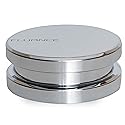 Fluance HiFi Vinyl Record Weight Stabilizer High Mass 760 gram Steel LP Disc Turntable Accessory with Protective Velvet Pad for Vibration Damping
