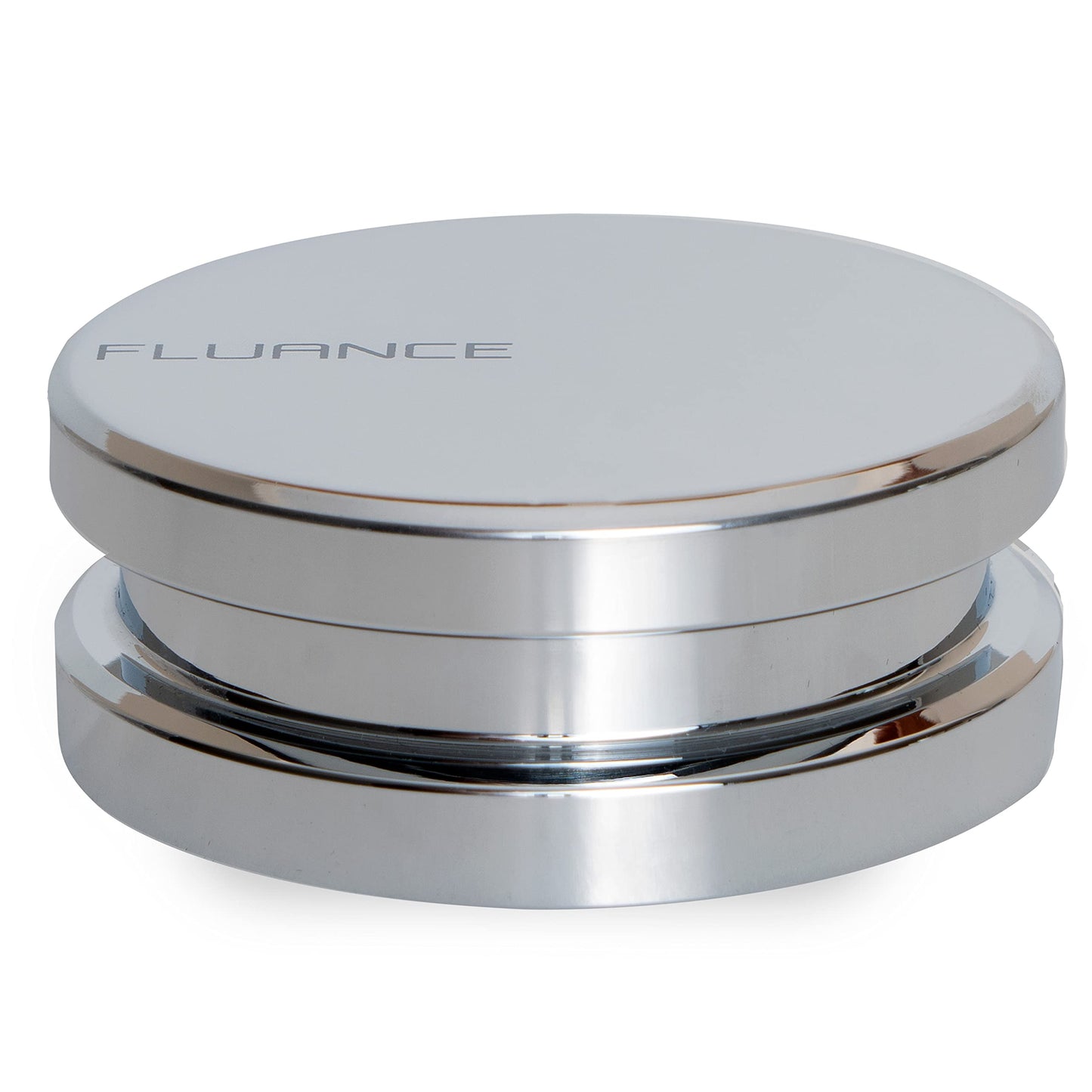 Fluance HiFi Vinyl Record Weight Stabilizer High Mass 760 gram Steel LP Disc Turntable Accessory with Protective Velvet Pad for Vibration Damping