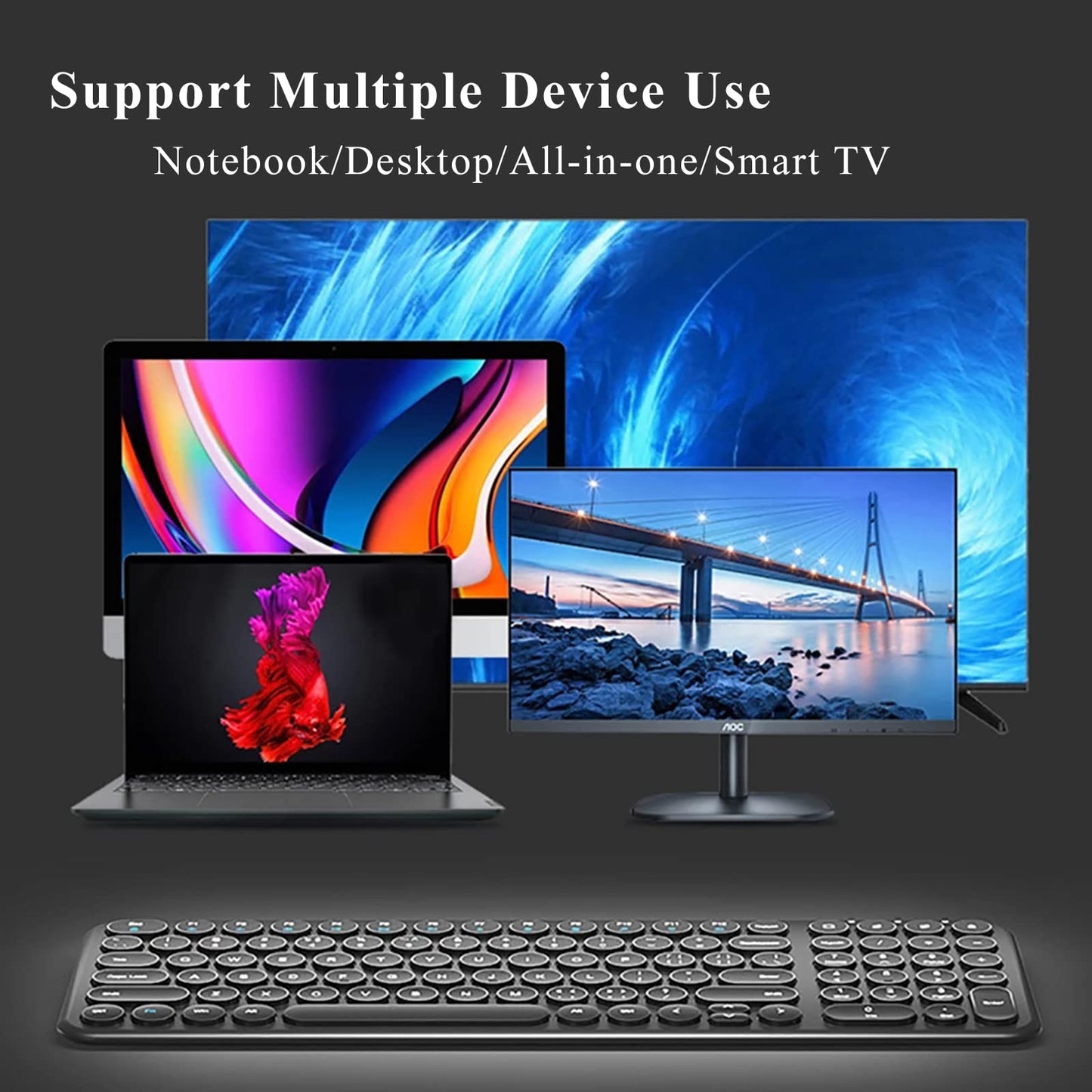 Wireless Keyboard and Mouse Combo,JieruiDeng 2.4Ghz USB Cordless Slim Silent Keyboard and Mouse Kit Home Office Game Use for Computer,Laptop,PC
