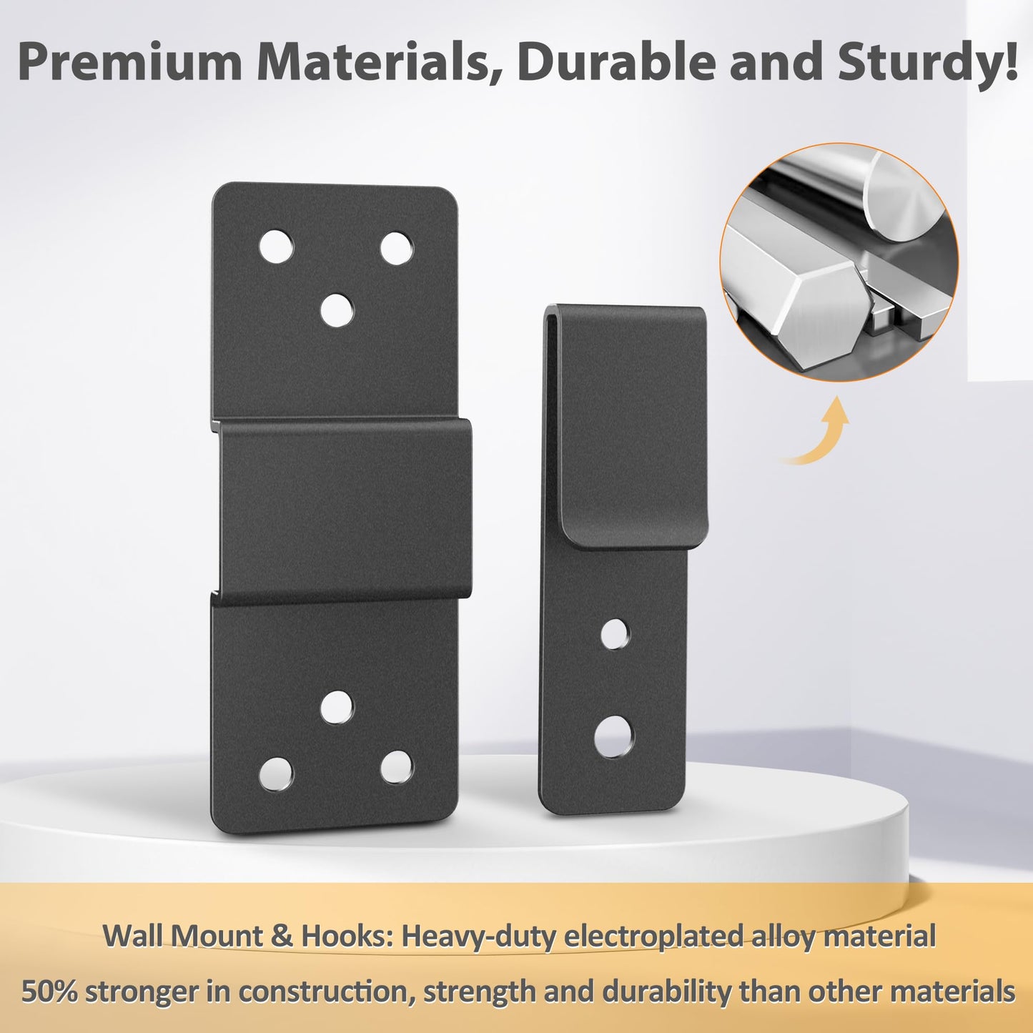 Wall Mount TV Bracket,No Stud TV Wall Mount,No Drill TVBrackets for Wall,Easy Install Fits 19-100 inch TVs,Include Hardware,Suitable for Most LED LCD