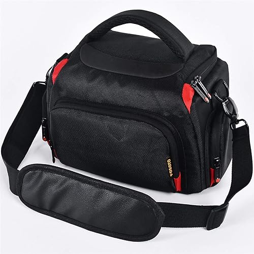 FOSOTO Camera Shoulder Bag Case Compatible for Nikon D3000 D3200 D3300 D5100 D5300 D7500 D500 D610 Canon 2000D T8i SL2 T7i DSLR Cameras