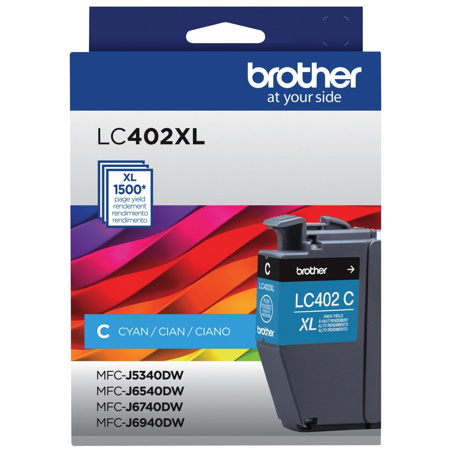 Brother Genuine LC402XLC High Yield Cyan Ink Cartridge