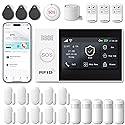 WiFi Wireless Alarm System for Home Security - 24/7 Protection Smart Home Devices 4.3" Touch Screen, GSM/4G+WiFi, App Instant Alerts, No Monthly Fee