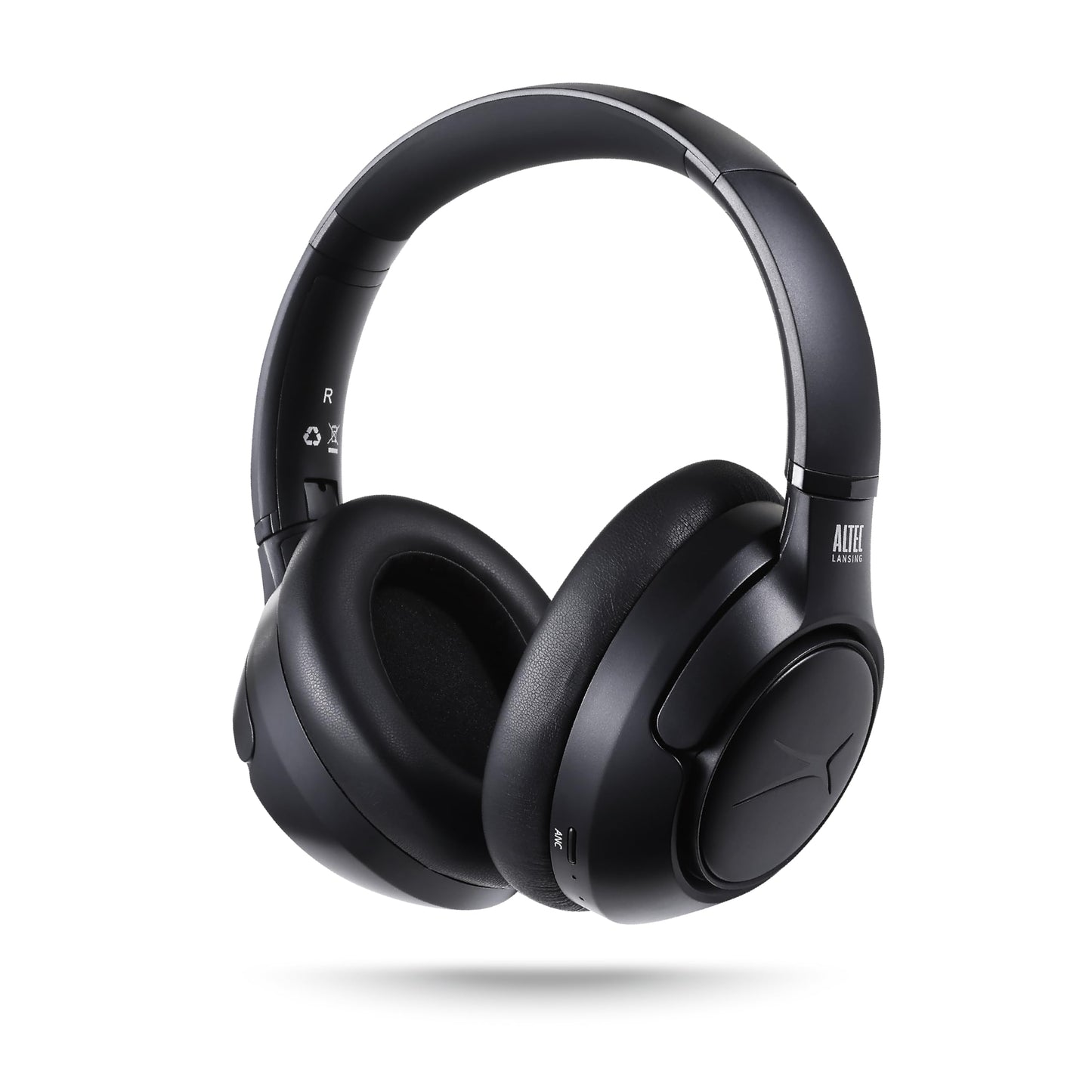 Altec Lansing Comfort Pro Over Ear Bluetooth Headphones, Wireless Noise Cancelling Headphones with ENC, Spatial Audio, 60H Battery, Foldable, Super