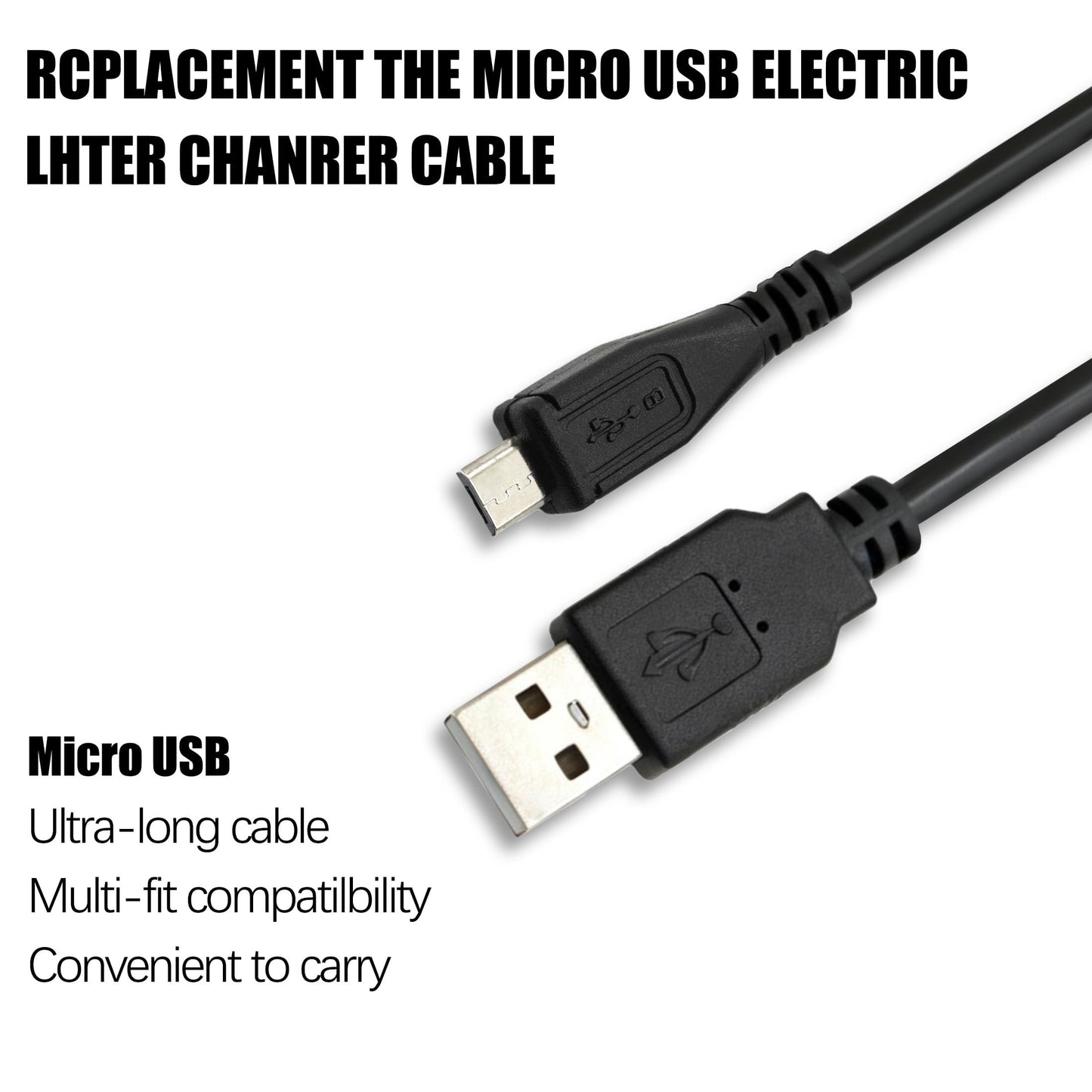 KKPOERT Micro USB Charging Cable for Children's Camera Universal Charging Cable Compatible with Instant Digital Cameras (only Compatible
