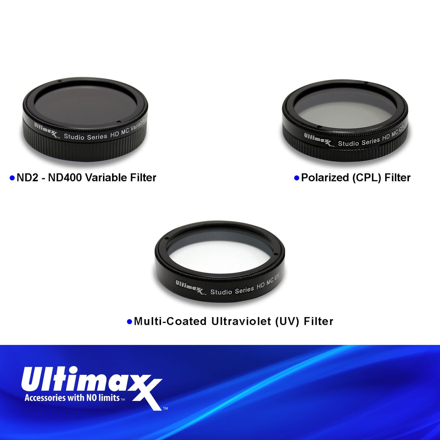 Ultimaxx 5PC Filter Kit for DJI Inspire 2 Zenmuse X4S Camera Gimbal