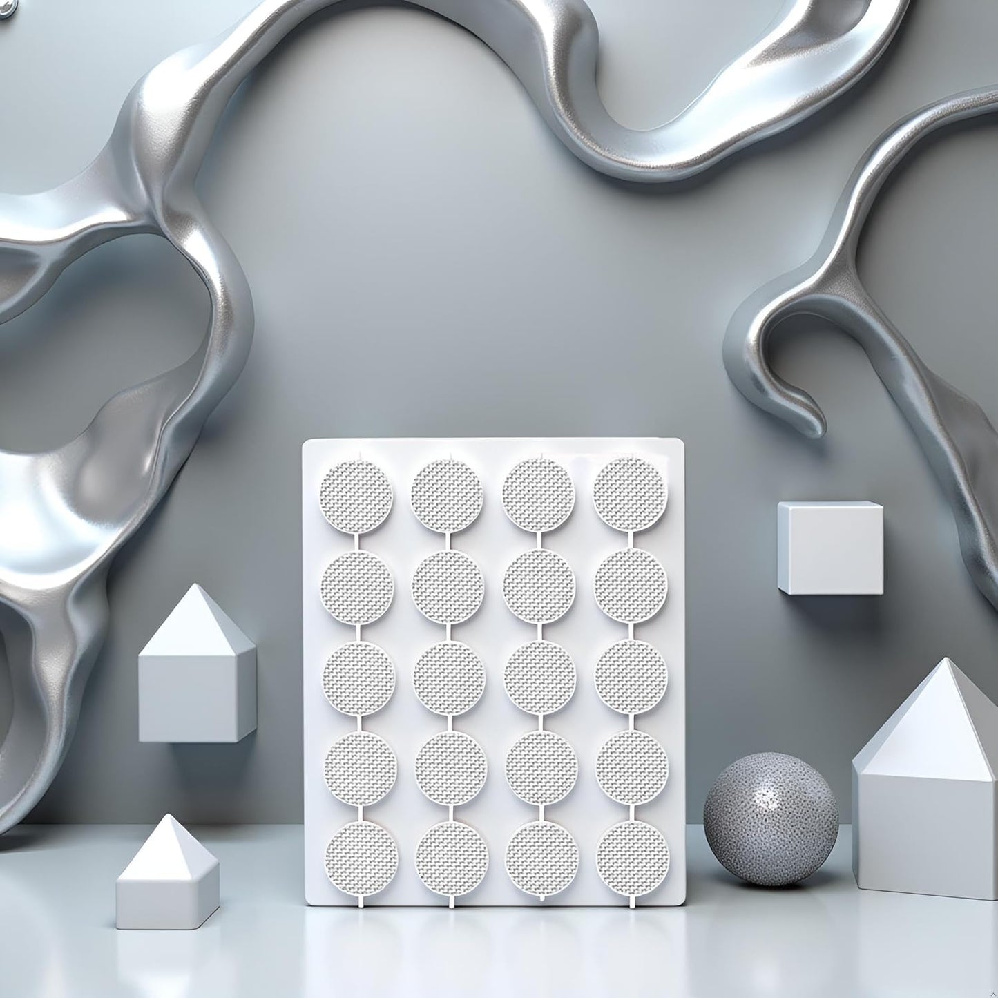 Juroicessry 20-Pack Stainless Steel Earbud Filters - 4mm Mesh Replacement for in-Ear Headphones, Anti-Dust and Sweat-Resistant Earphone Accessories…