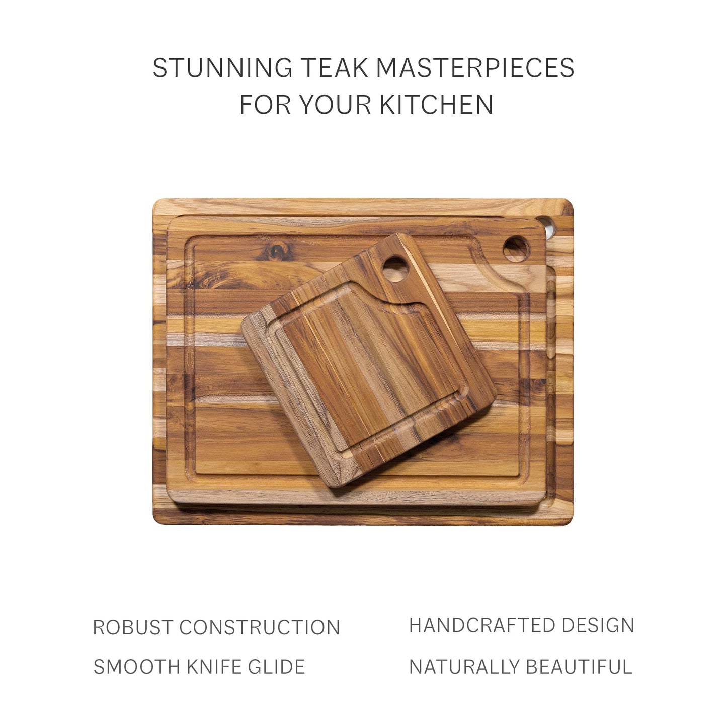 Teakhaus Marine Cutting Board with Juice Groove - Large Rectangle Bar Cutting Board - Holiday Gift Ideas for Men and Women - Gift-Ready, Reversible…