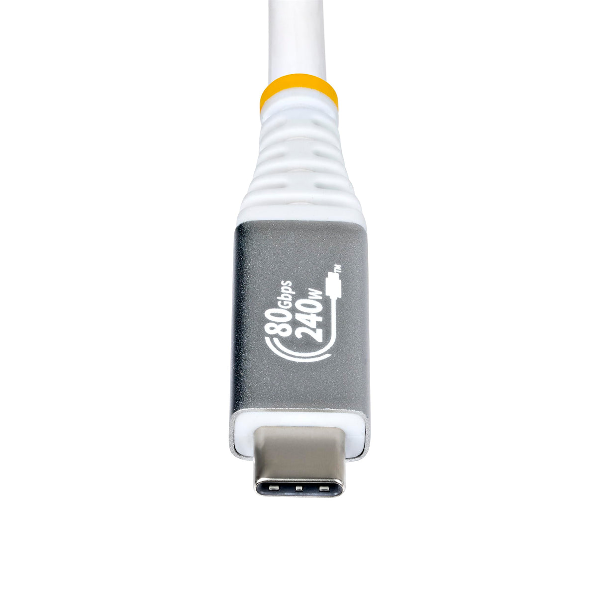 StarTech 3ft/91cm USB-C to USB-C USB4 Cable, 80Gbps, 240W PD, 8K, White