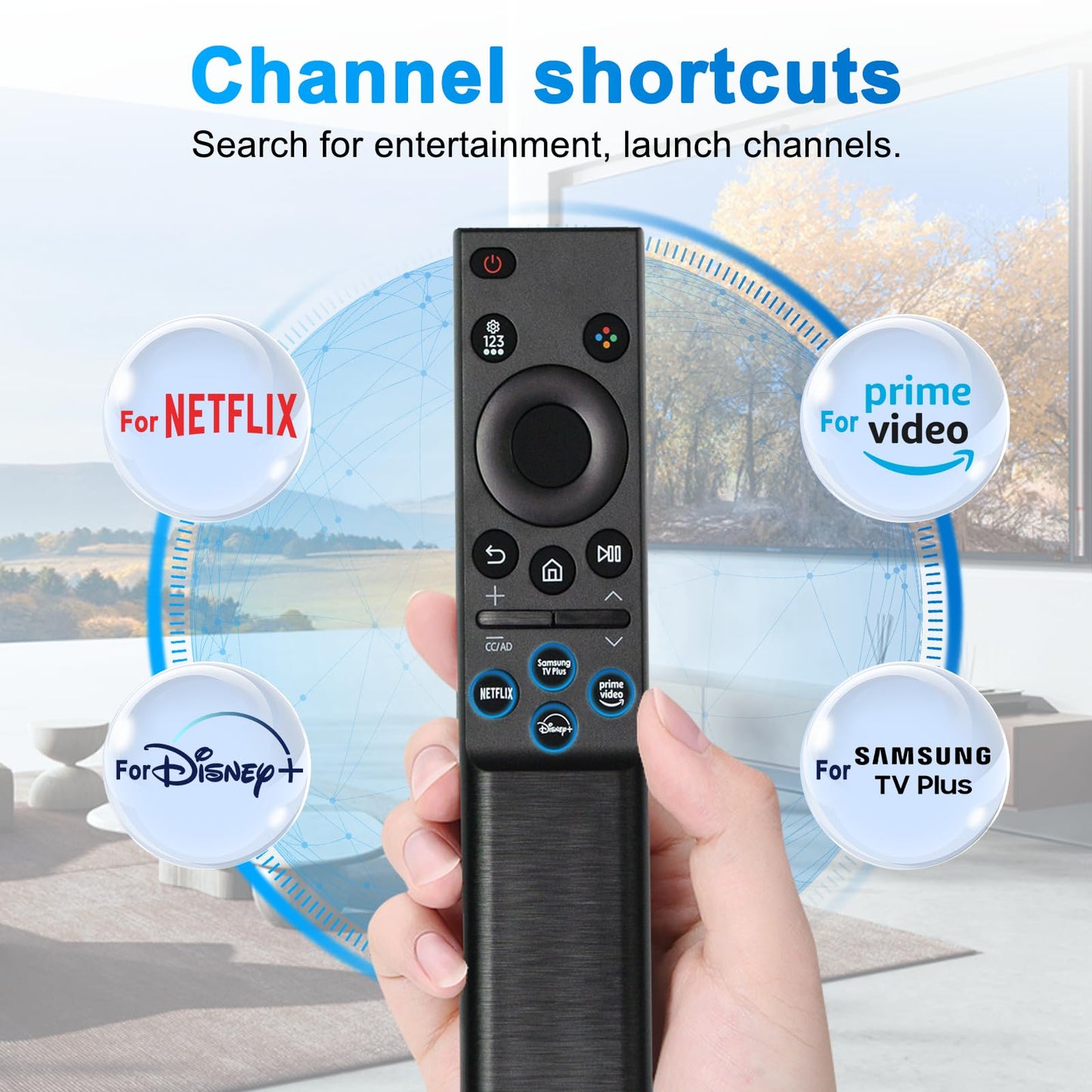 (Pack of 2) BN59-01388A Universal for Samsung TV Remote Control Replacement, Compatible with Samsung smart TV Remote Controls, Including the Crystal