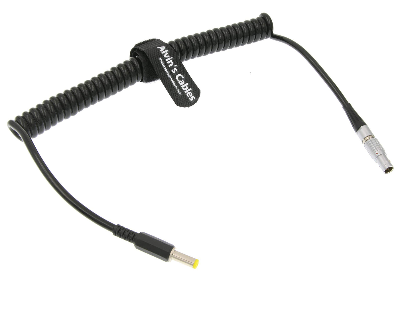 Alvin's Cables 2 Pin Male to DC Coiled Power Cable for Teradek Bond