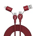 Nautica Urban CB405 100W Fast Charging Cable, USB-C & USB-A to Lightning and Type-C, Compatible with iPhone 17/16/15/14 Series, Samsung Galaxy