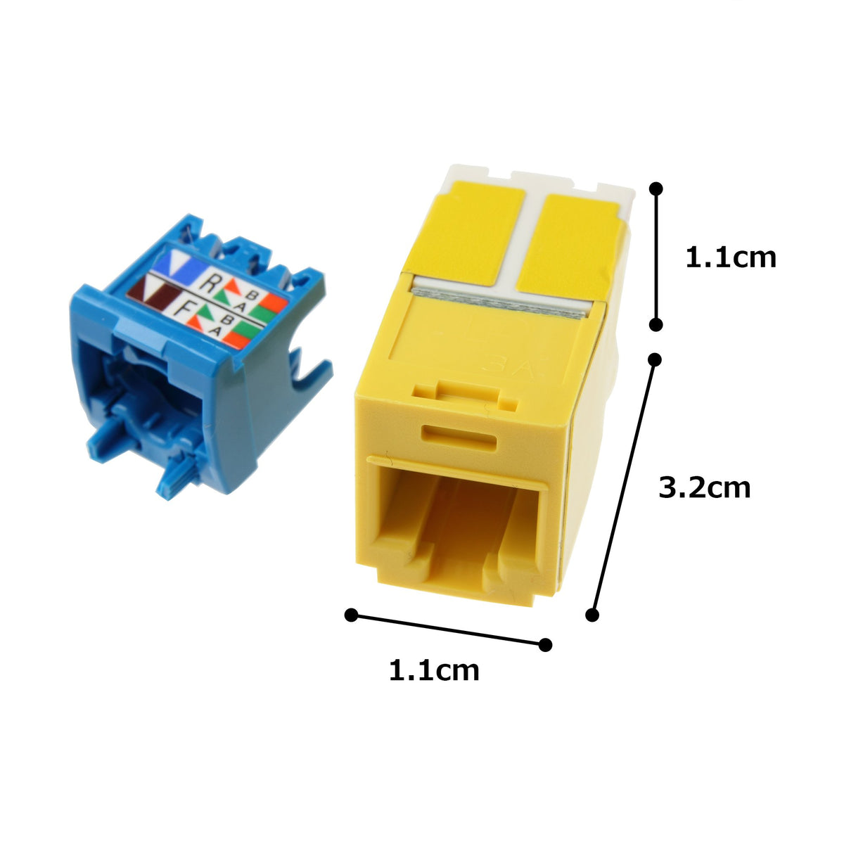 Panduit CJ6X88TGYL Category-6A 8-Wire TG-Style Jack Module, Yellow