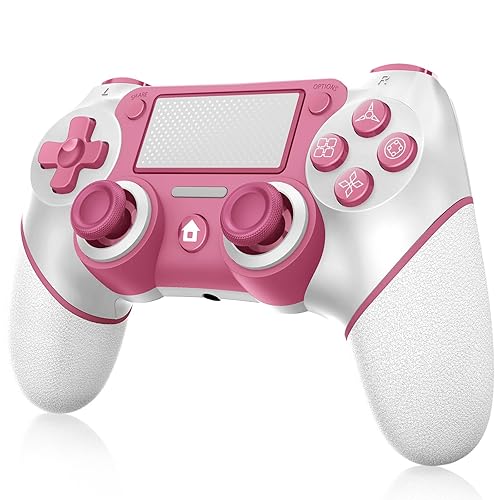 Wireless Controller Compatible with PS4/Pro/Slim, Black ps4 controller with Dual Vibration, 1000mAh Battery, 6-Axis Motion Sensor, Built-in Speaker