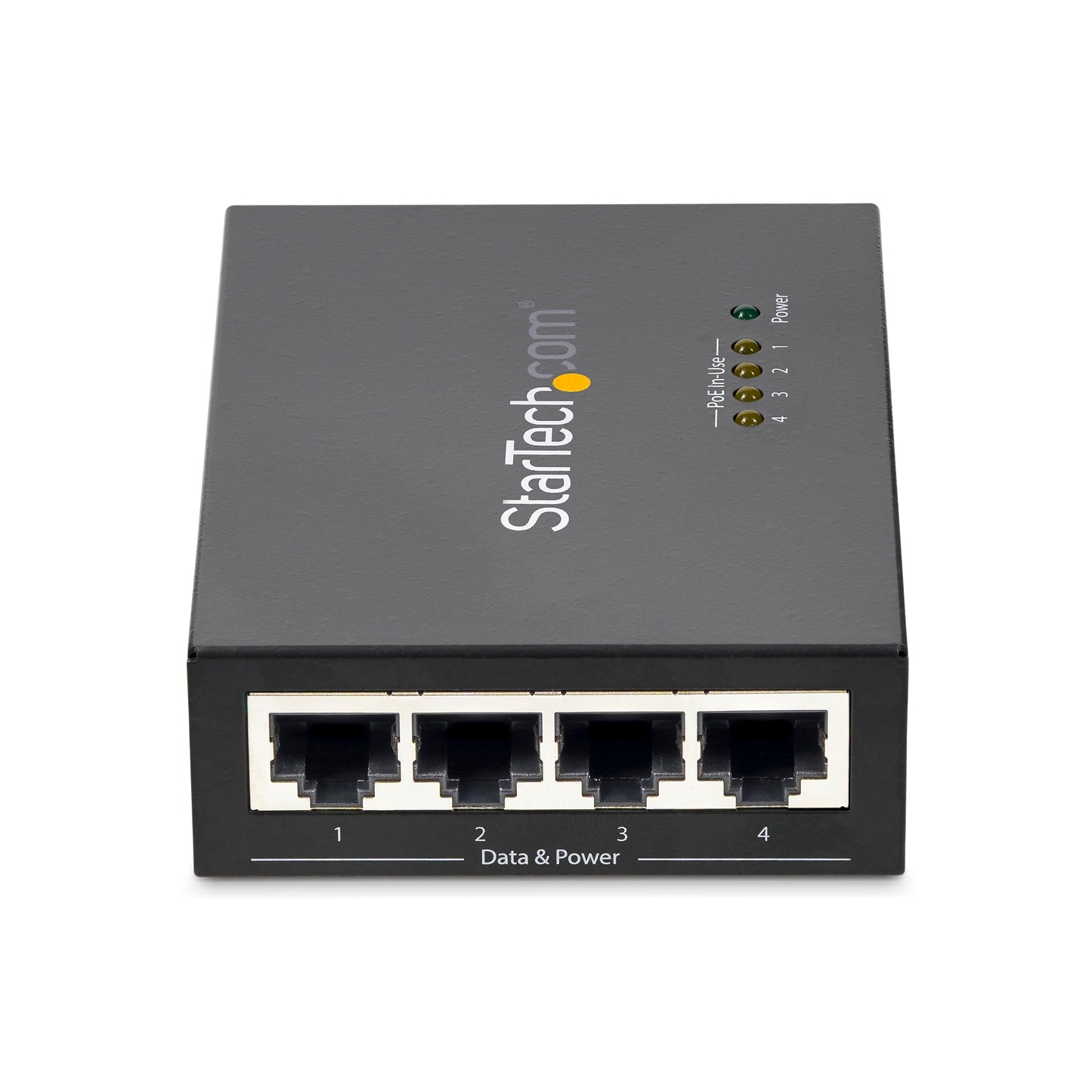 StarTech.com 4 Port Gigabit Midspan - PoE+ Injector - 802.3at and 802.3af - Wall-mountable Power over Ethernet Midspan , TAA (POEINJ4G)