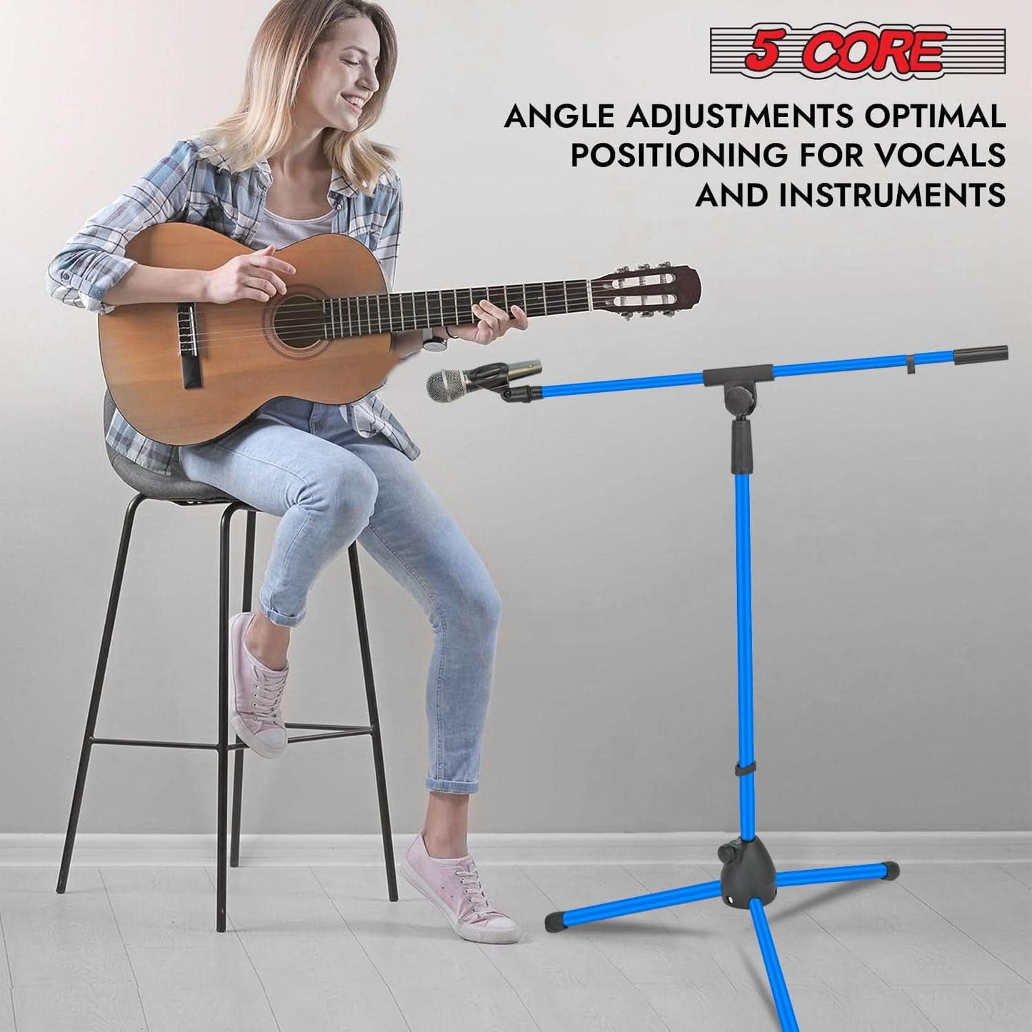 5Core Tripod Mic Stand 4Pcs Adjustable Holder Floor Microphone Boom Arm