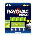 Rayovac Rechargeable AA Batteries, Rechargeable Double A Batteries (4 Count)