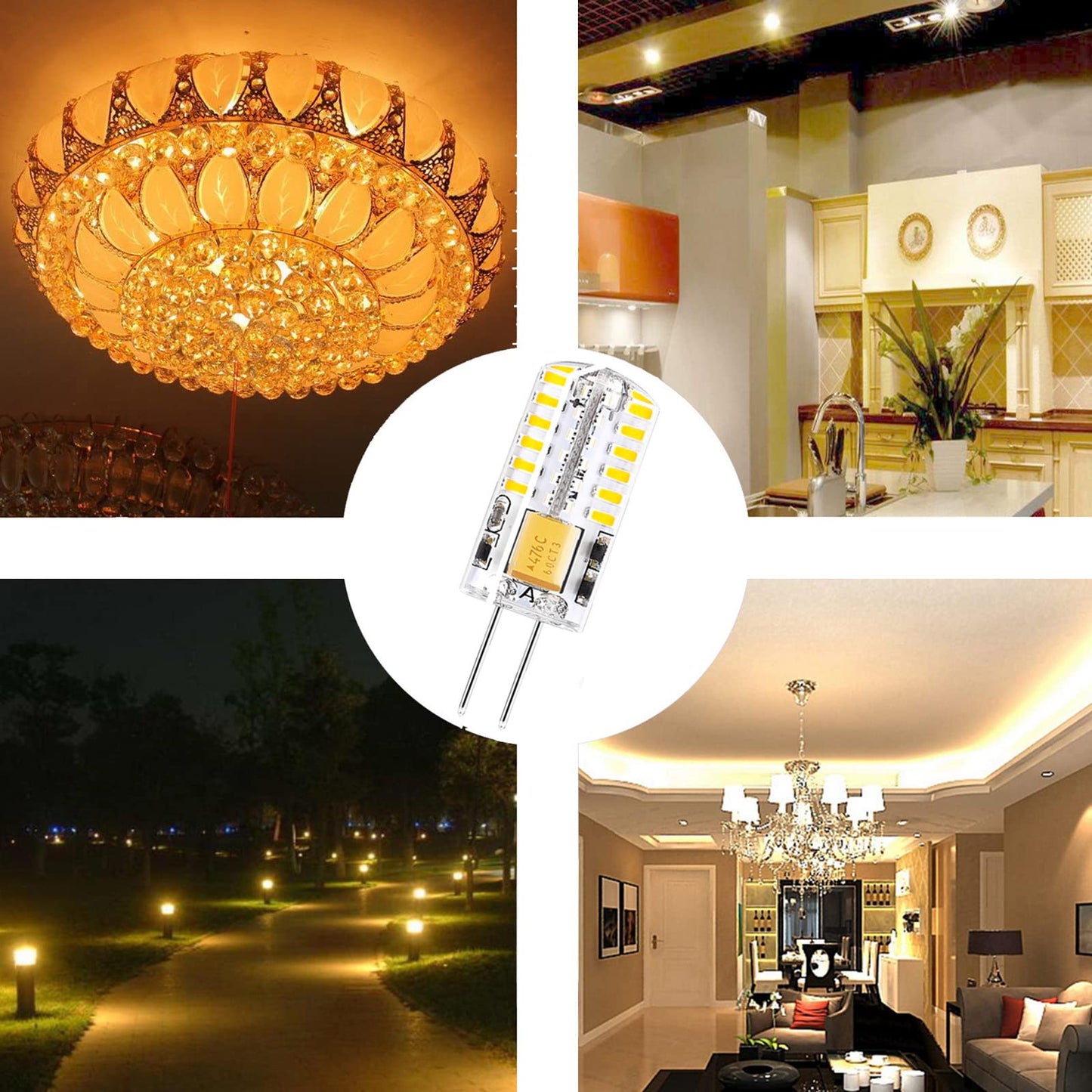 DOPKUSS G4 LED Bulbs 12V Led Light AC/DC Bi-Pin Base Landscape Bulbs Non Dimmable 3 Watt 12v - G4 Bulb LED Lighting Equiavlent to 30W Low Voltage Warm