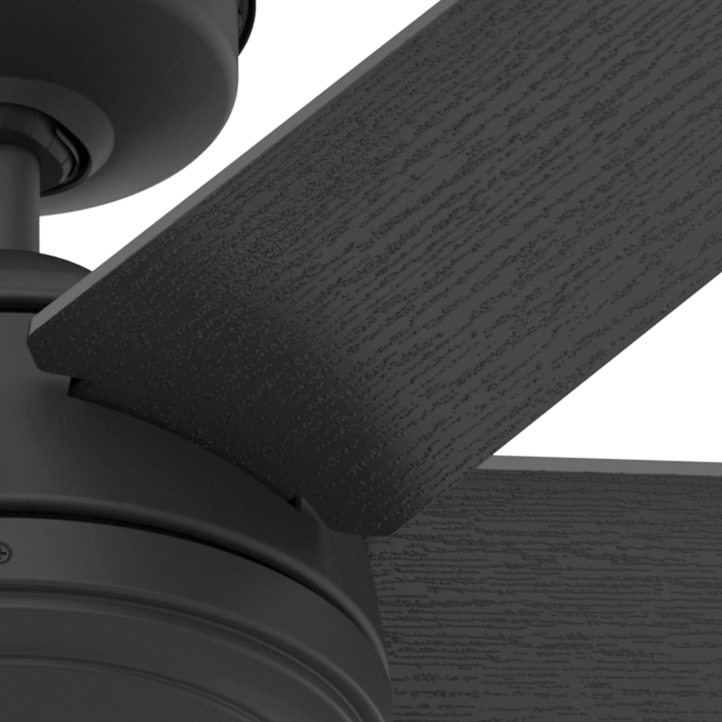Hunter Fan 52 inch Contemporary Matte Black Outdoor Ceiling Fan with 6 Blades (Renewed)