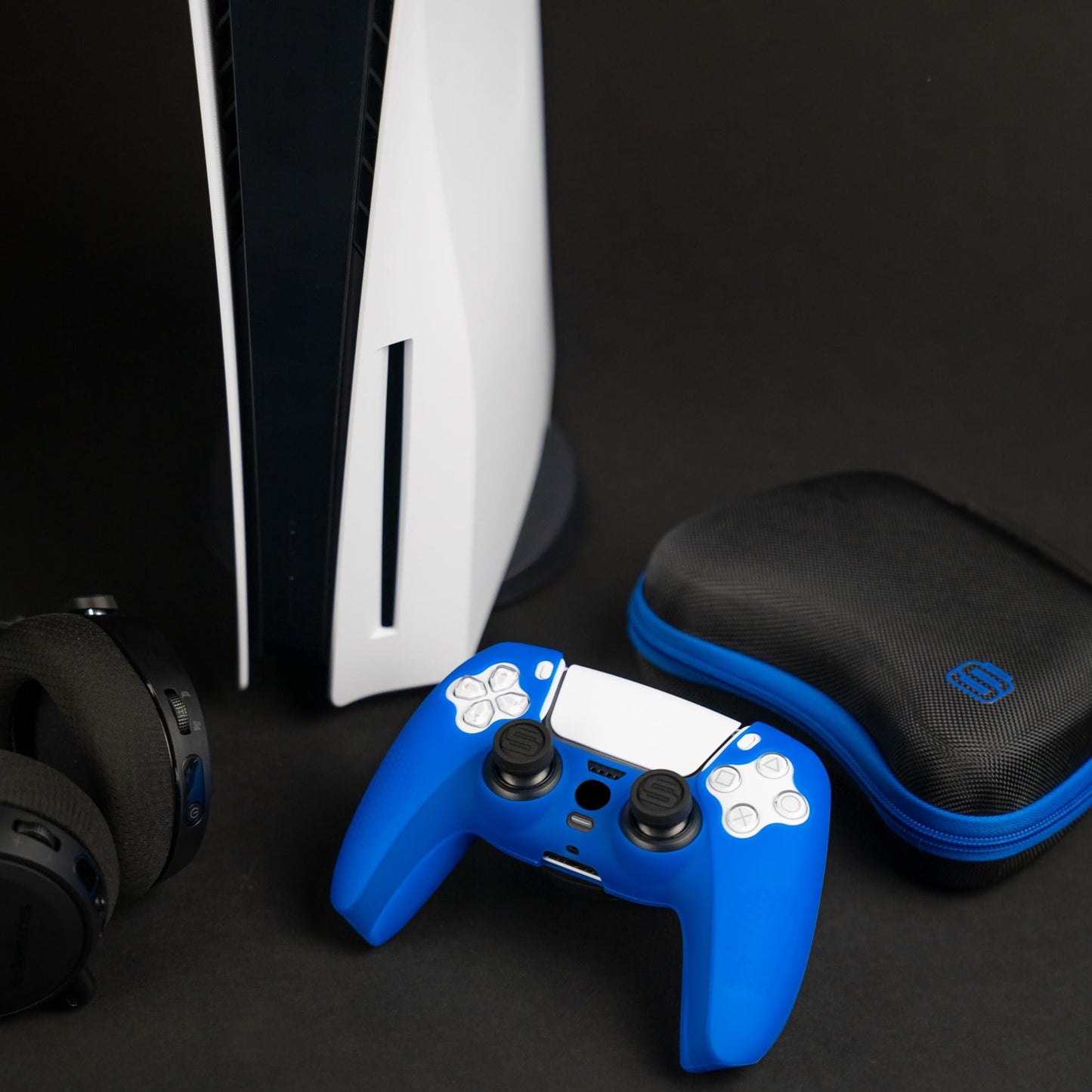 PS5 Controller Accessory Kit for PlayStation 5 DualSense Controllers - Surge Starterpack, Protective Controller Case, Controller Grips, Thumb Grips
