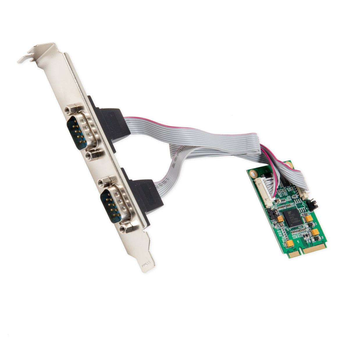 IO Crest SI-MPE15046 2 Port Serial DB9 Mini PCIe Expansion Card RS-232 6650 UART XR17V352