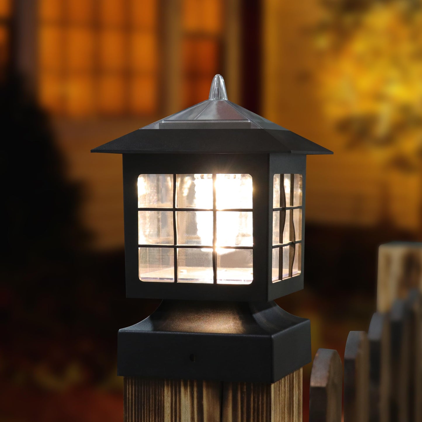 KMC KMC LIGHTING KS101X6AA Solar Post Cap Lights Outdoor for Yard Post Fence Waterproof 20 LUMENS Each 6 Pack