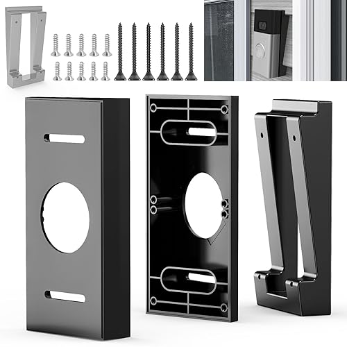 BianXiao Video Doorbell Vinyl Siding Mount & Vinyl Siding Angle Adjustment Mount Fits for Ri-ng 3 & 3 Plus Video Doorbell, 4" Cedar Wall Panel