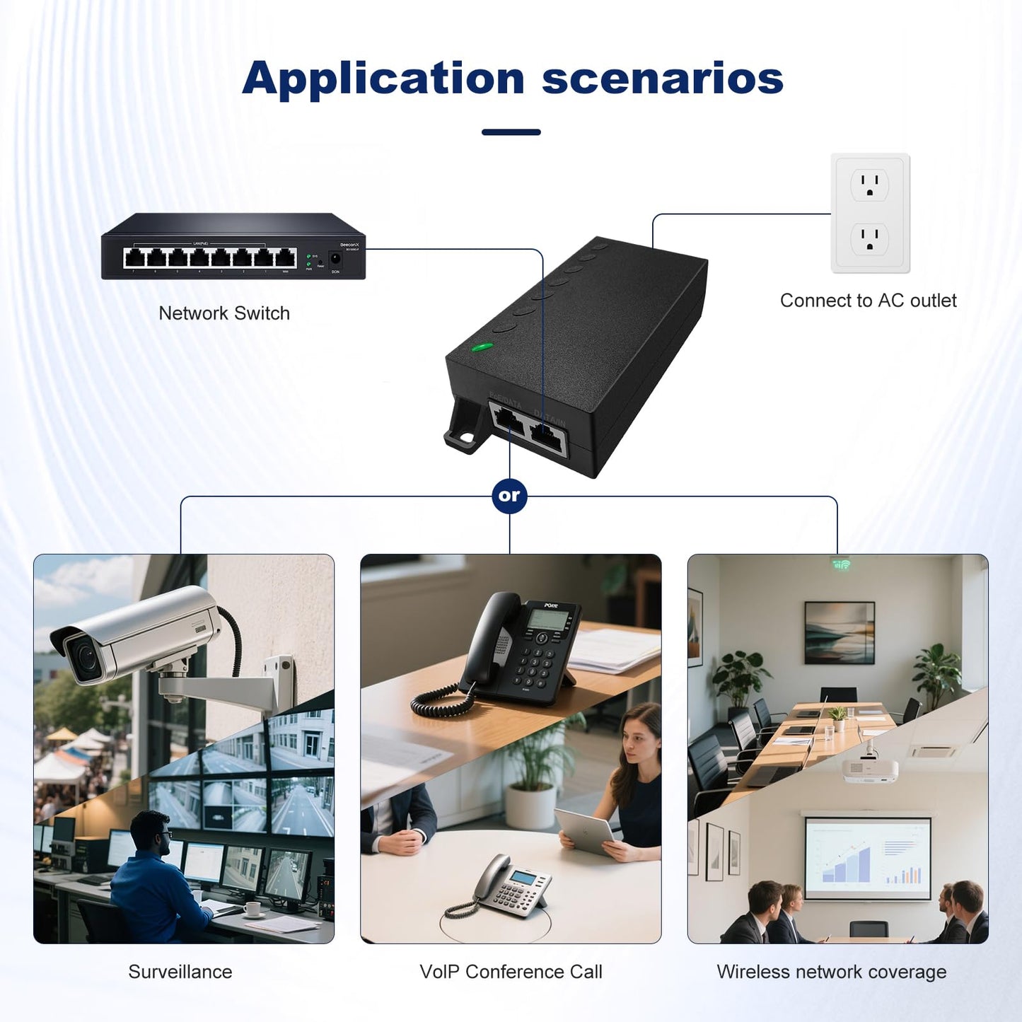POE60-10G 60W 10Gbps IEEE 802.3bt PoE++ Injector