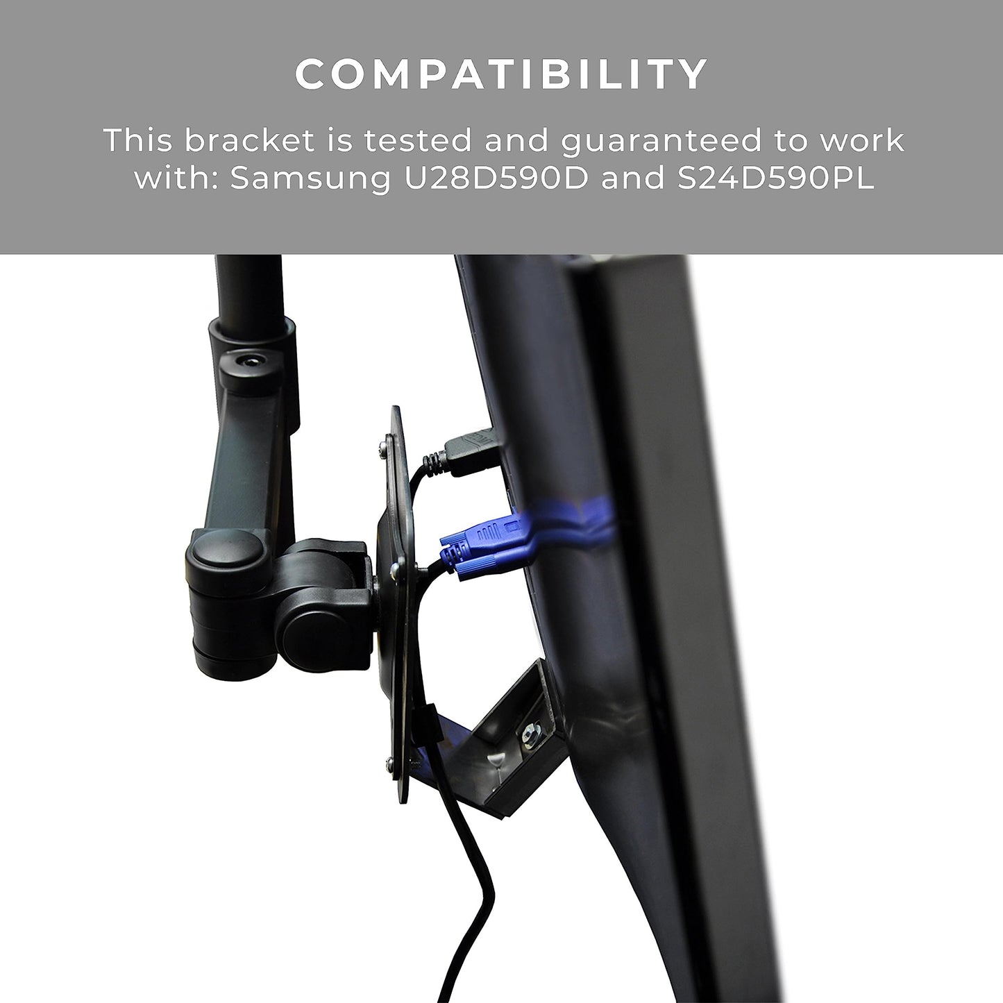 HumanCentric VESA Mount Adapter Bracket for Samsung Monitors U28D590D and S24D590PL