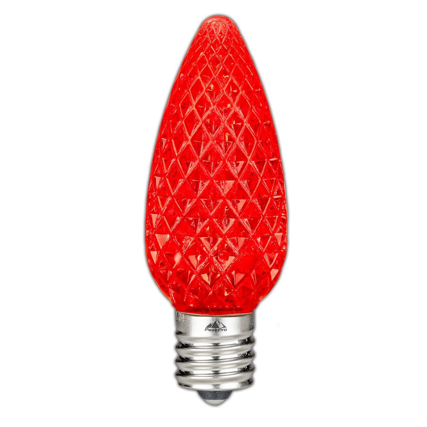 Novelty Lights 25PK C9 LED Faceted Dimmable Christmas Bulbs, E17 Base