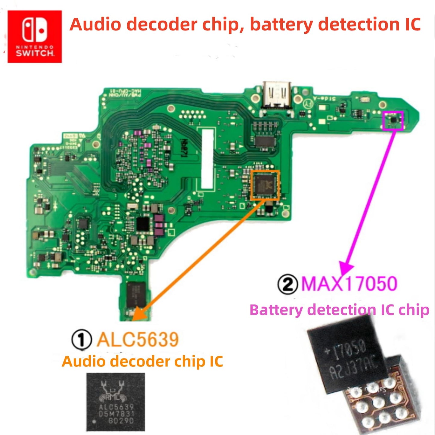 Hailue 2PCS ALC5639 Audio chip IC, Switch Game Console Motherboard Chip, ALC5639-CGT QFN48 Audio IC/Sound Card Conversion Chip Game Console