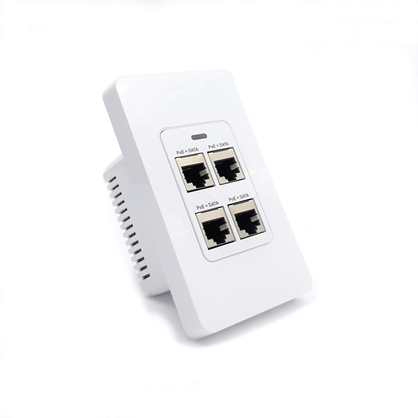 PoE Texas 4 Port in-Wall Gigabit PoE Extender Switch - Plug & Play Stable Power Over Ethernet Switch Plate with IEEE 802.3bt Uplink & Full Passthrough