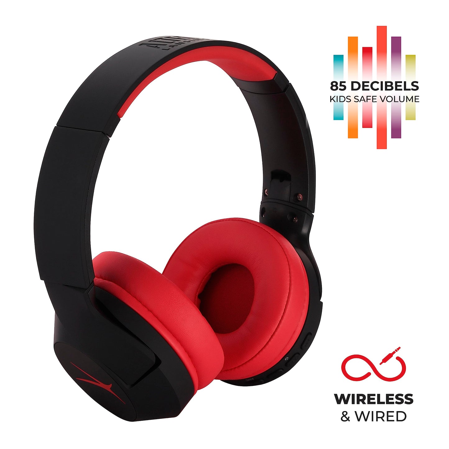 Altec Lansing Kid Safe Noise Cancelling Wireless Headphones 15H Battery, 85dB Volume Limit, Foldable Design Powerful Sound, Active Noise Cancellation…