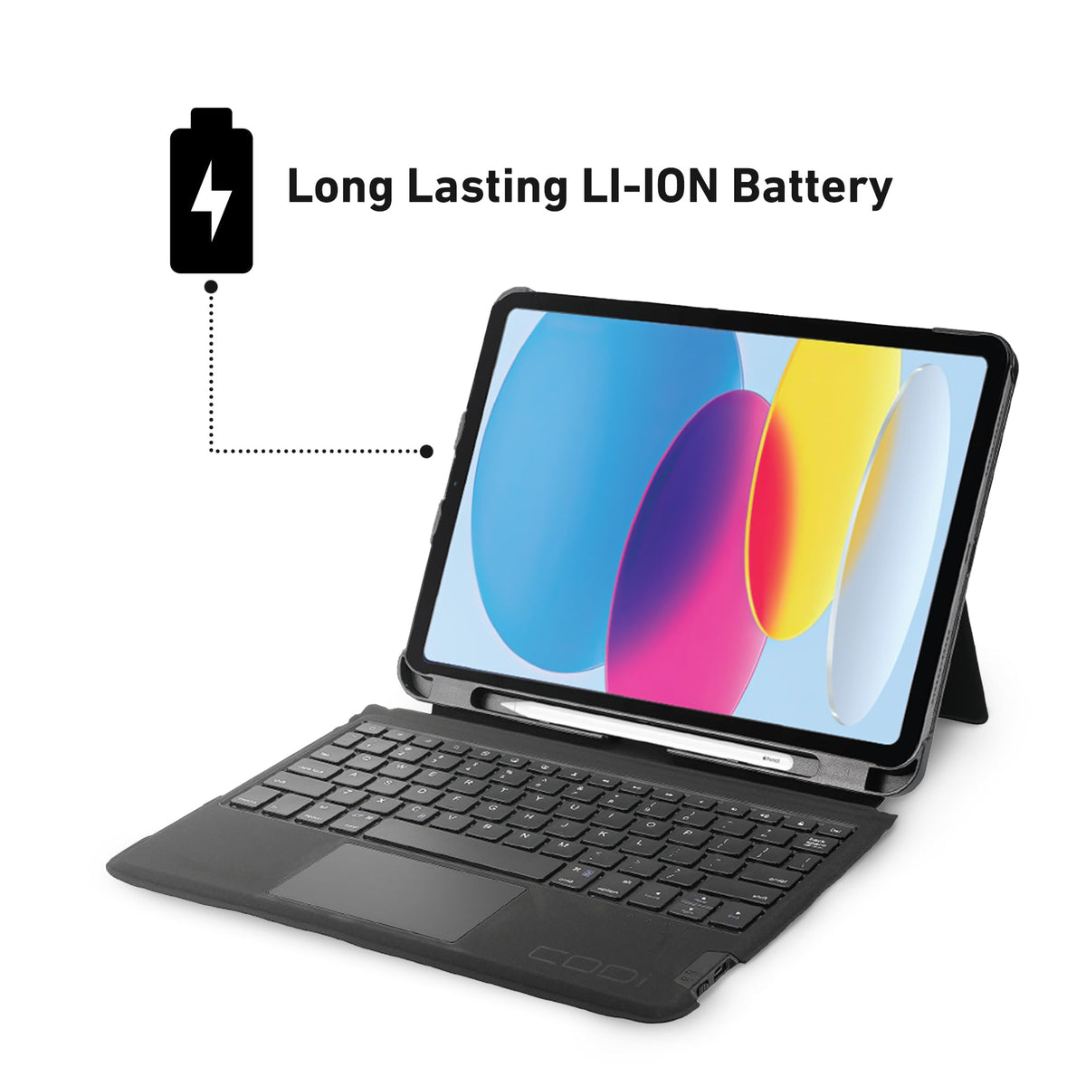 CODi Bluetooth Keyboard Folio Case with Trackpad for iPad 10.9" (10th Gen/A16), iPad Air 11" (M2,M3,M4), iPad Air 10.9" (4th-5th Gen), iPad Pro 11"