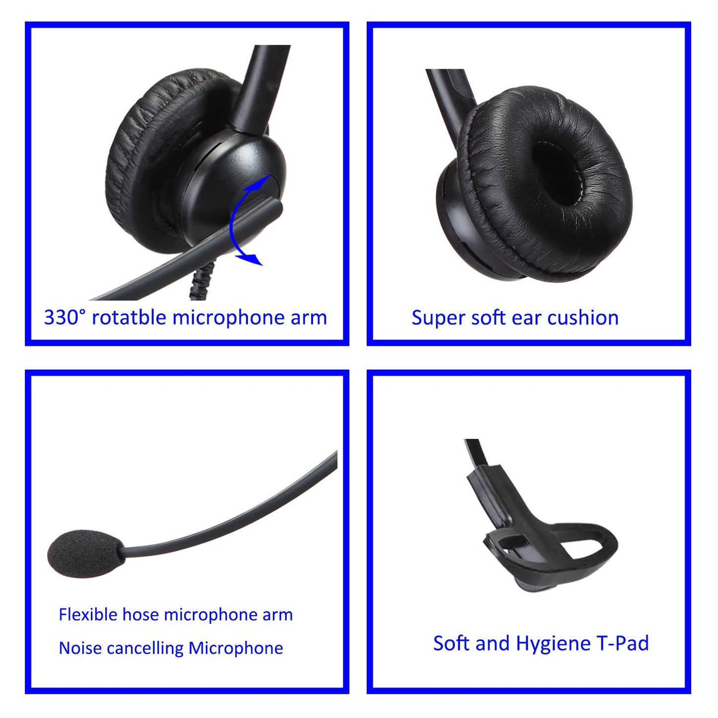 MAIRDI Telephone Headset with Noise Cancelling Microphone & HIS Cable for Avaya IP 1608 1616 9601 9608 9611 9611G 9620 9621 9630 9631 9640 9641 9650