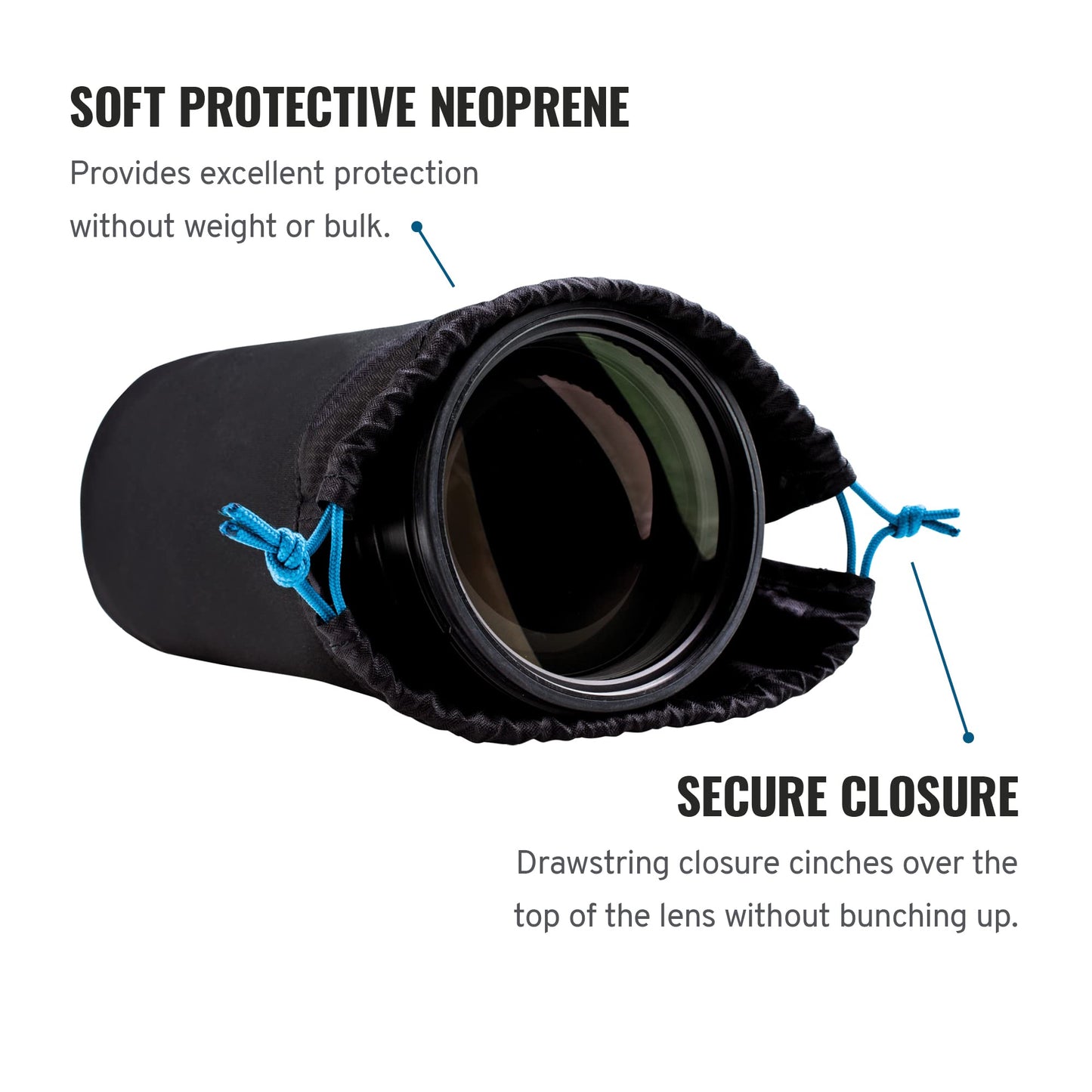 Tenba Tools Soft Lens Pouch 12x5 in. (30x13 cm) - Black (636-355)