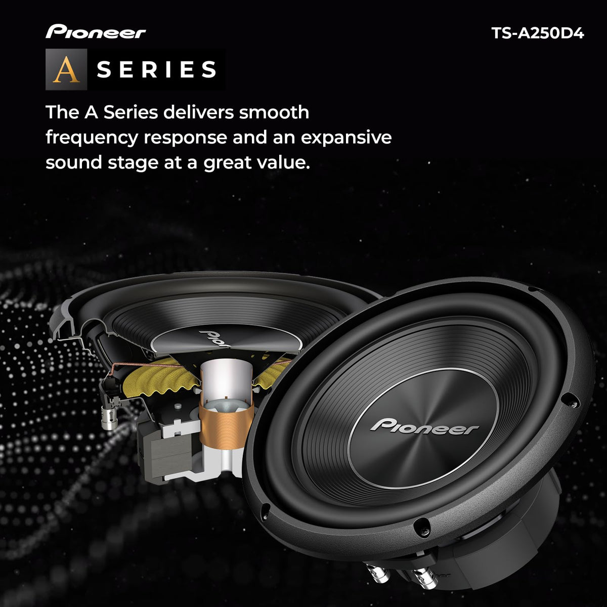 PIONEER A-Series TS-A250D4 10" Subwoofer 1300W Max