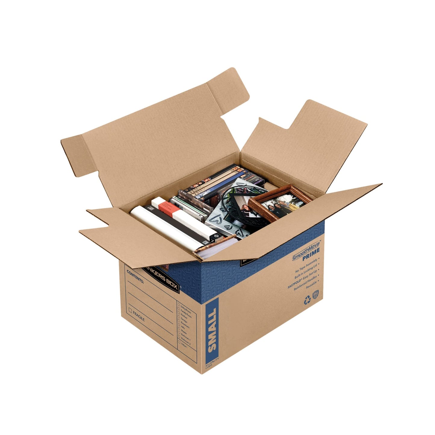 Bankers Box 10-Pack Small Prime HD Moving Boxes with Reinforced Handles