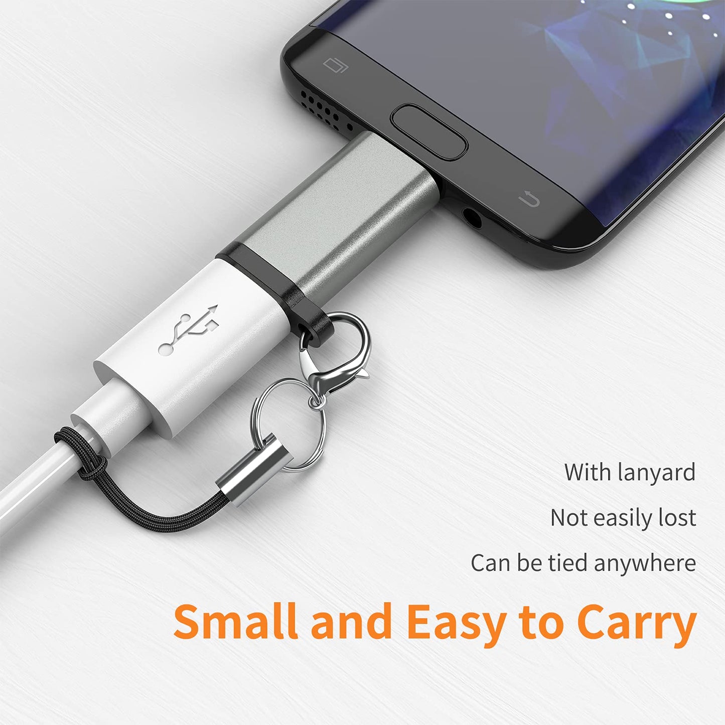 USB-C to Micro USB Adapter, 3-Pack USB Type C Female to Micro USB Male Converter USB C to Micro B 2.0 Charge & Data Sync Compatible with Samsung…