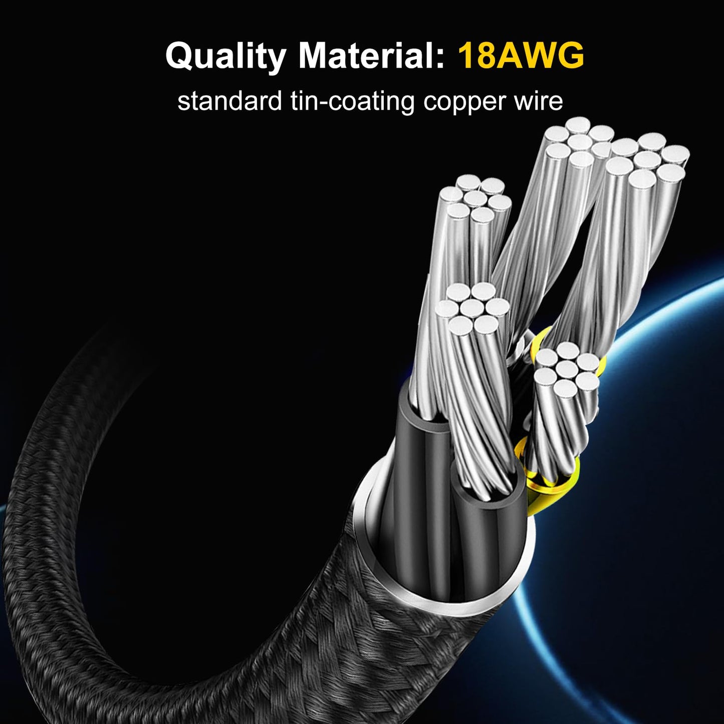 YSIUENG 2-Pack 6 Pin to 8 Pin GPU Adapter, Dual 6 Pin Female to 8 Pin Male GPU Power Sleeved Cable for GPUs - 9.5Inches(24cm)